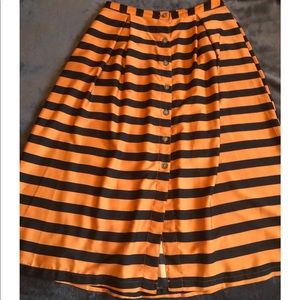 Who What Wear Black and Orange Skirt